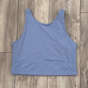 Joy Lab High Neck Racerback Sports Bra Blue Medium Athletic Activewear